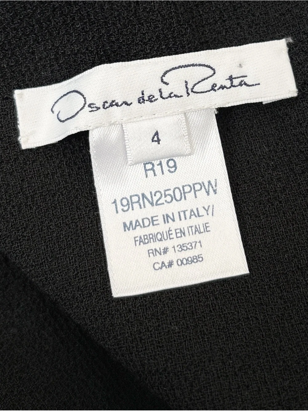 Oscar De La Renta Runway Black Wool Painted‎ Polka Dots Dress